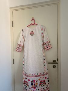 Embroidered White Kurta set
