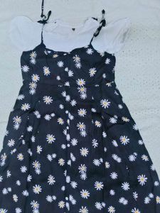 Cute Daisy Print Sundress