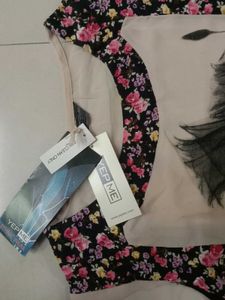 Elegant Black Kurta with Floral Print