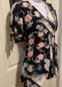 Bohemian Floral Wrap Dress
