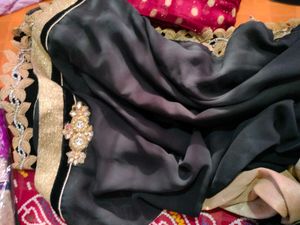 Elegant Beige Saree with Embellished Border