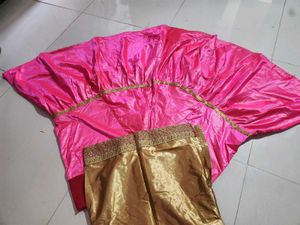 Pink Shahi Gharara with golden kurti