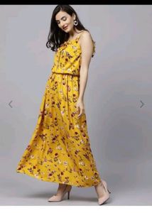 Yellow Floral Maxi Dress