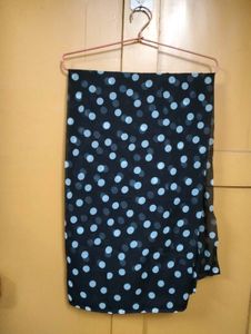 Brand new Elegant Chiffon Saree with polka dots