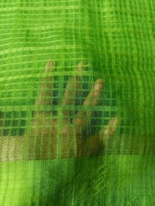 Vibrant Green Textured Saree