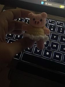 Handmade Crocheted Pig Charm