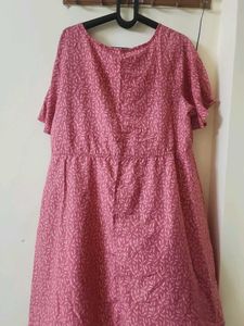 Pink Floral Print Mini Dress