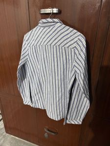 Classic Blue &amp; White Striped Button-Up Shirt