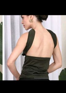 Chic Strapless High Neck Top