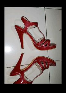 Red Copper heels sandals