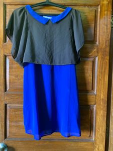 Chic Color Block Cap Sleeve Dress