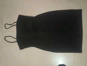 Chic Black Spaghetti Strap Dress