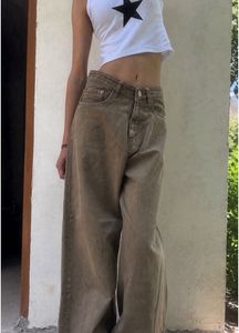 Brown Wide Leg Jeans
