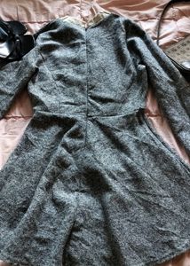 aesthetic grey collar dress