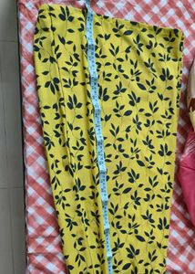 Stylish Yellow Printed Coord Set (worn once)