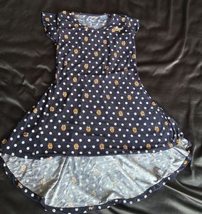 Navy Blue High-Low top for Women