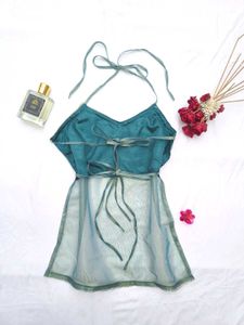 Y2k chatpati Backless halter top 👄