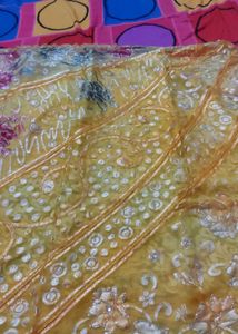 very beautiful handwork cutwork saree