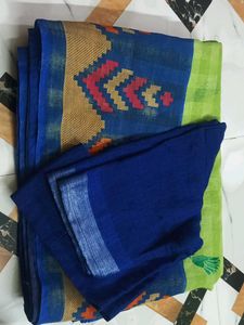 Elegant blue and green saree