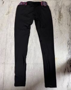 hrx fitted black pink leggings sports / gym