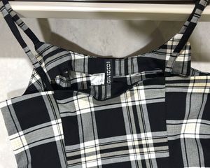 Black &amp; White Plaid Mini Dress