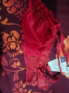 Red Lace Bra &amp; Panty Set