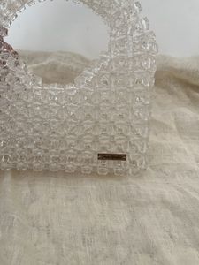 PEARLFIESTA Transparent Structured Handheld Bag