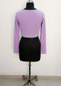 Lilac Corset Style Long Sleeve Top