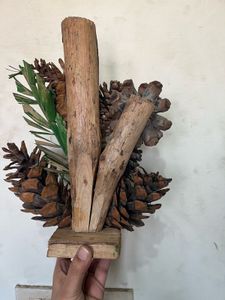Rustic Pinecone and Wood Show piece