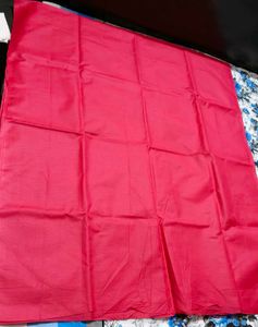 Pink Zari Embroidery Silk Blend Suit Fabric