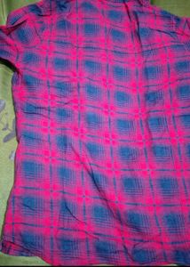 Cute Cat Graphic Tee with Plaid Shirt