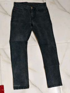 Stylish Men's Washed Black Jeans
