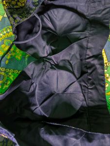 Royal Blue Floral Brocade Blouse