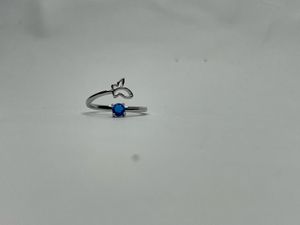 Butterfly Ring Blue Stone