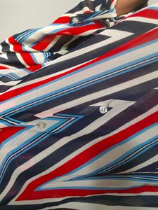 Striped Sheer Chiffon Top