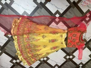 Stunning Yellow Lehenga Choli Set