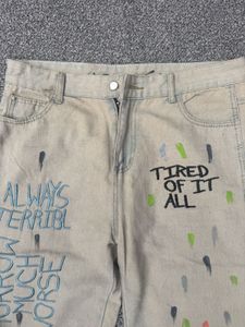 Unique Painted Wide Leg Jeans