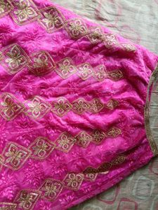 pink and blue halfsaree /lehenga