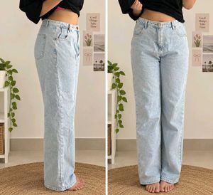 Light Wash Wide Leg Jeans