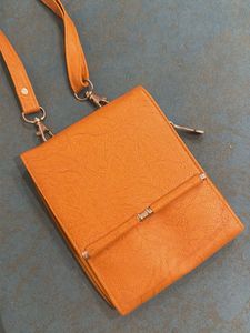 Orange crossbody bag