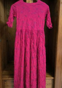 Vibrant Pink Printed Kurta