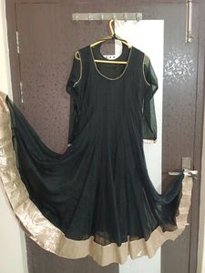 Black Salwar Suit With Pant And Net Dupatta