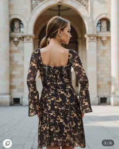 Shein Chic Printed Long Sleeve Mini Dress