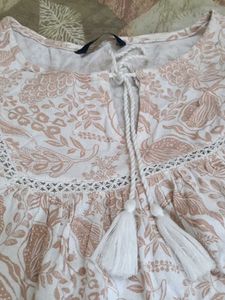 Boho Floral Print Tunic Top