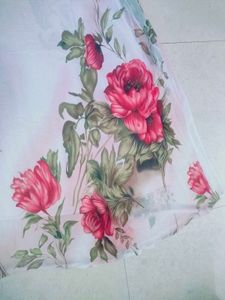 Floral Print Sheer Gown