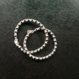 PS97Pure Silver & Black Crystals Baby Nazariya