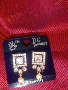 Elegant Pearl &amp; Crystal Dangler Earrings