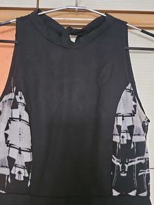 Stylish Black &amp; White Maxi Dress