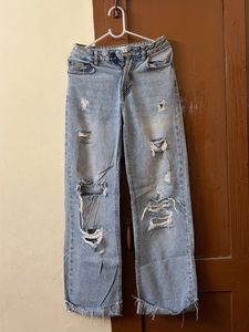 Distressed Light Wash Jeans
