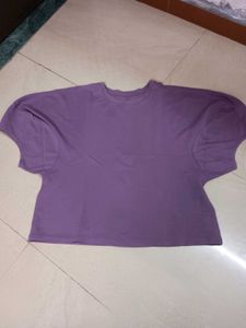Purple Oversized Batwing Sleeve Top